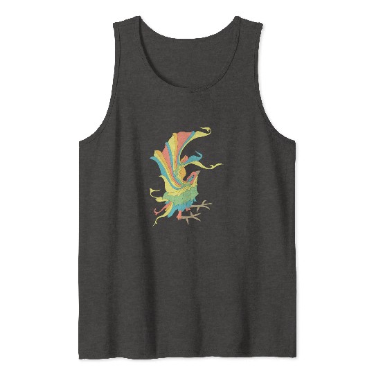 Colorful bird Tank Tops