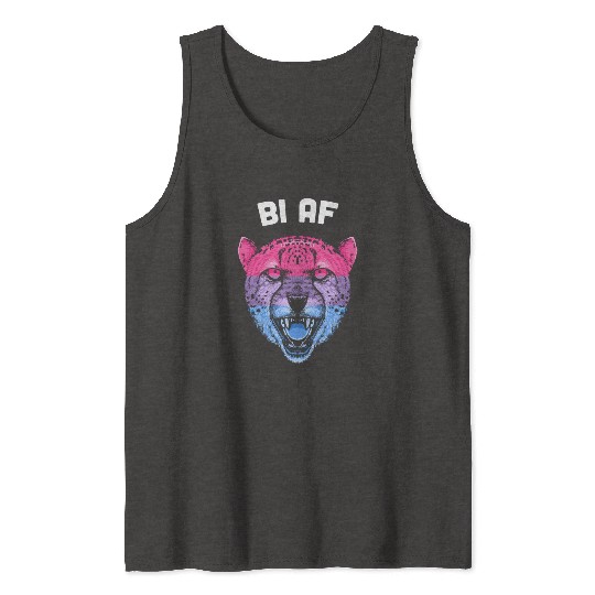 Bi AF Bisexual LGBTQ Bi Pride LGBT Funny Pride Mon Tank Tops