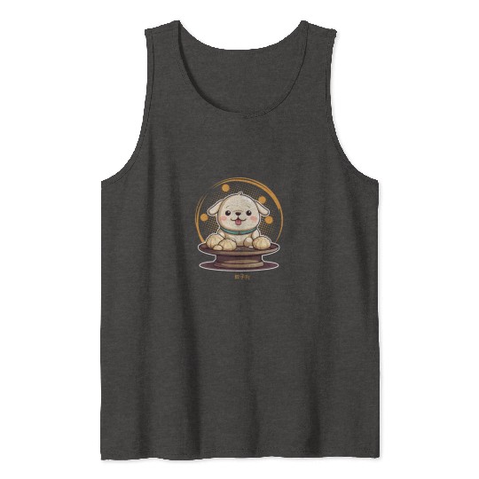 Dog serving dumpling Tank Tops