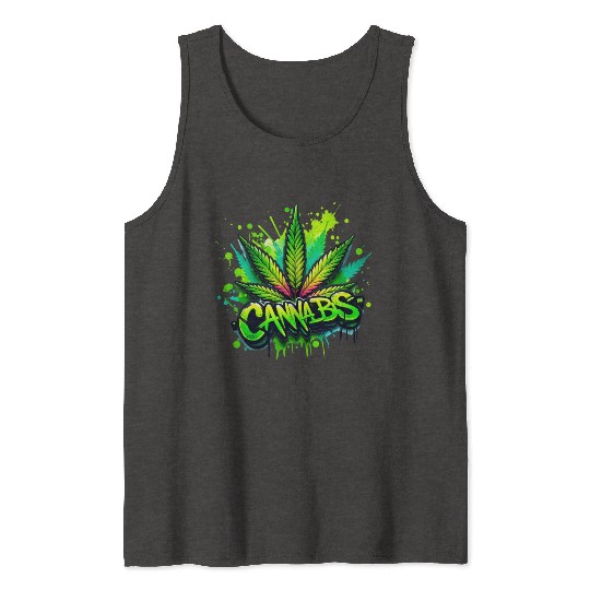 Cannabis Green Tank Tops