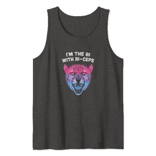 Im the Bi with Biceps Bisexual LGBTQ Bi Pride LGBT Tank Tops