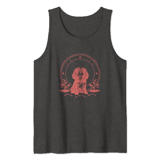 Cavalier King Charles Spaniel Celestial Tarot Card Tank Tops