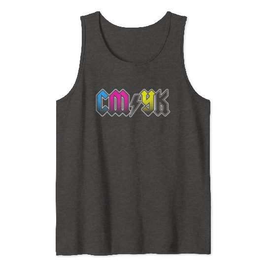 CMYK Rock Band Graphic Designer Tank Tops
