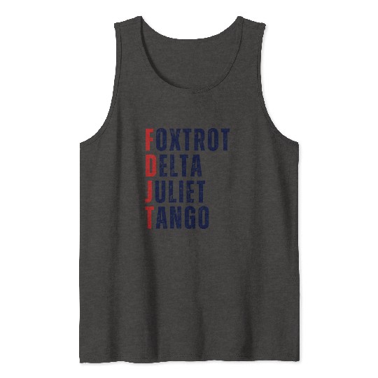 FOXTROT DELTA JULIET TANGO WHITE Tank Tops