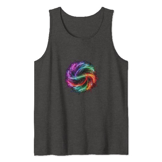 Neon color ai particles Tank Tops