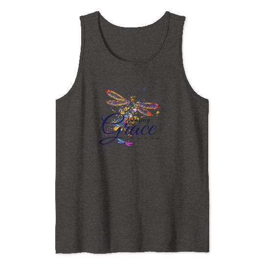 Amazing Grace Dragonfly splatter Tank Tops