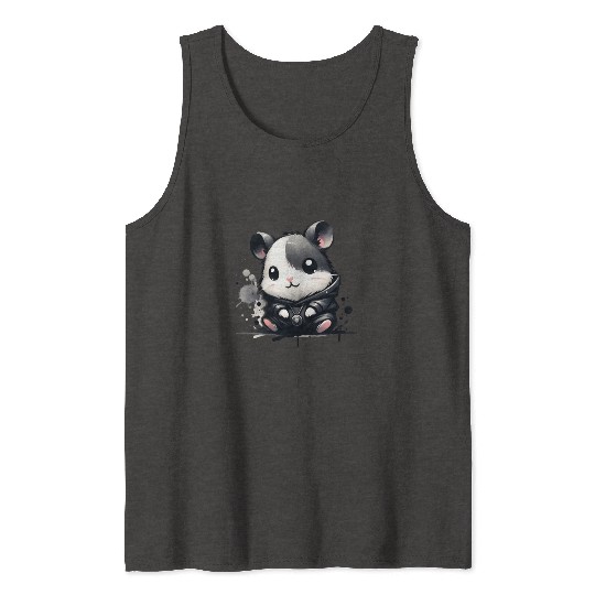 Charcoal Hip Hop Hamster Tank Tops