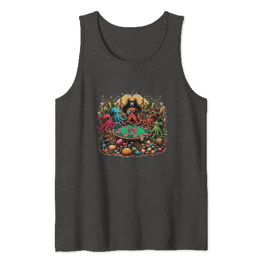 Octopus Card Table Tank Tops