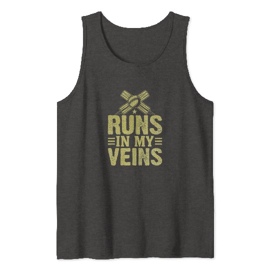 Cricket runs in my Veins Cricket Tank Tops