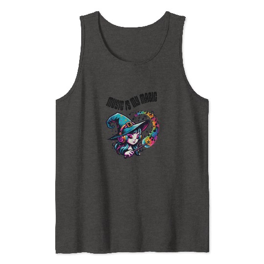 music is my magic - music lover saying Tank Tops