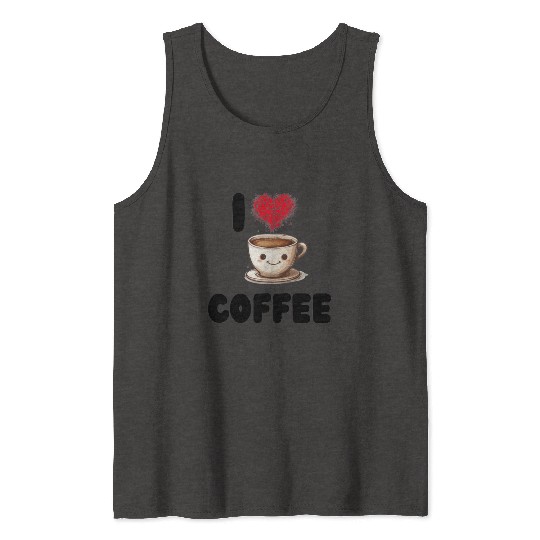 I LOVE COFFEE Tank Tops