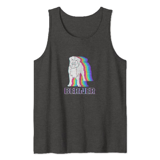 Funny Dog Lover Retro Berner Bernese Dog Tank Tops