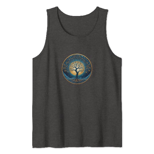 Irish Nordic Celtic Tree of Life Yggdrasil Tank Tops