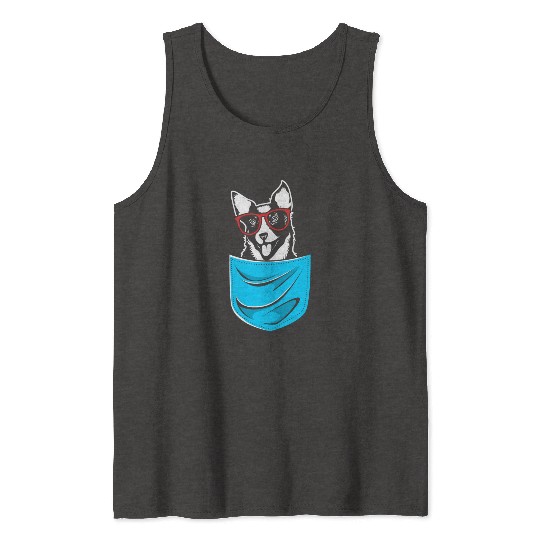 Australian Cattle Dog Cute Cattle Dog In A Pocket Tank Tops
