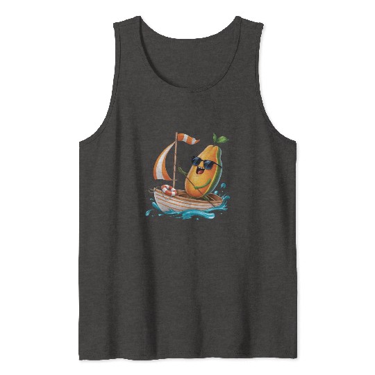 Fruit Boating Papaya Tank Tops