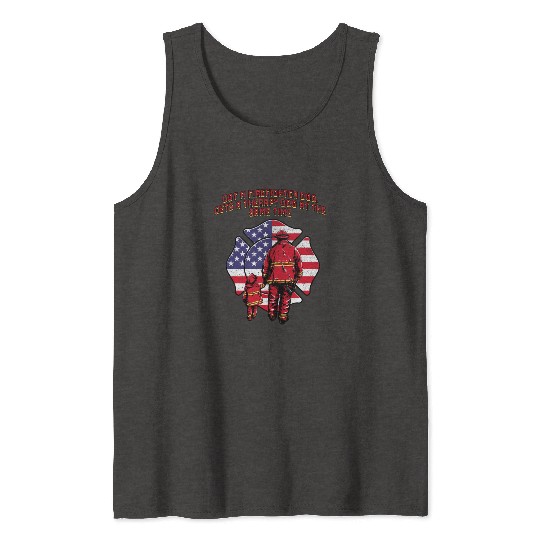 Gets a Firefighter Dog Therapy Dog Fire Department Tank Tops