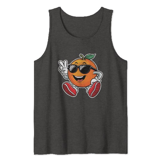 Funny Orange Fruit Relaxing Tank Tops