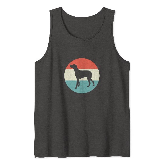 Retro Weimaraner Dog Silhouette Tank Tops