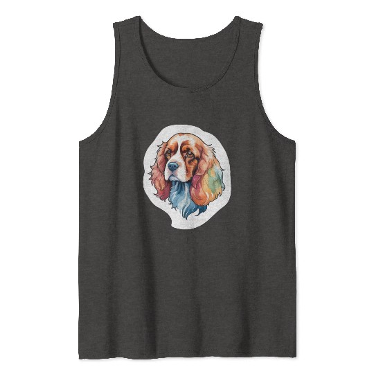 American Cocker Spaniel Watercolor Tank Tops