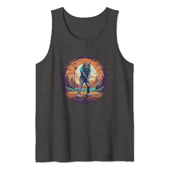 Scary Halloween Party Costume Werewolf Golf Tank Tops