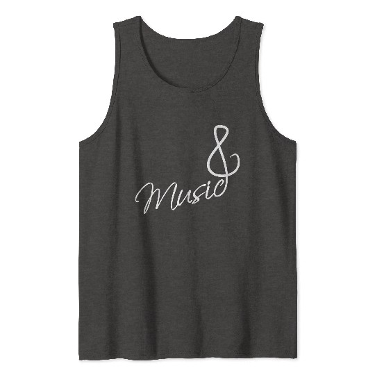 Music Clef Note French Violin Treble Musical Sound Tank Tops