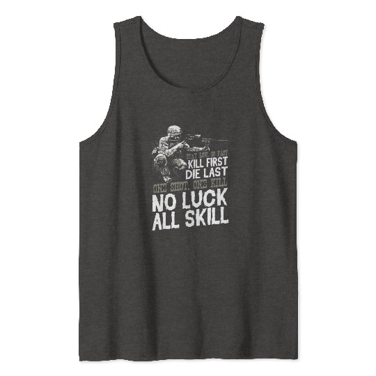 Veteran Design - No Luck All Skill Tank Tops