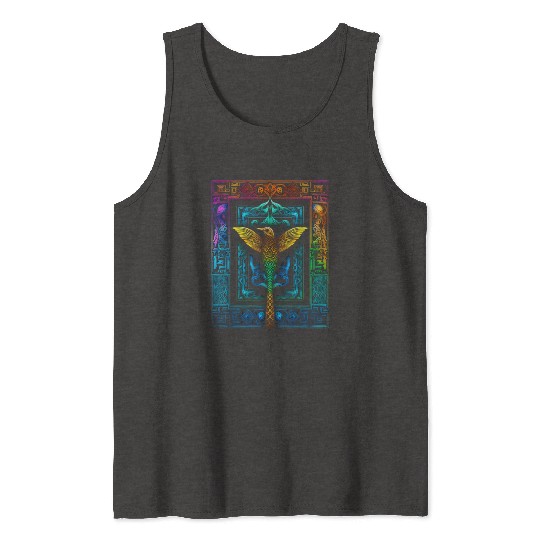 Hummingbird Colorful Mandala Animal Tank Tops