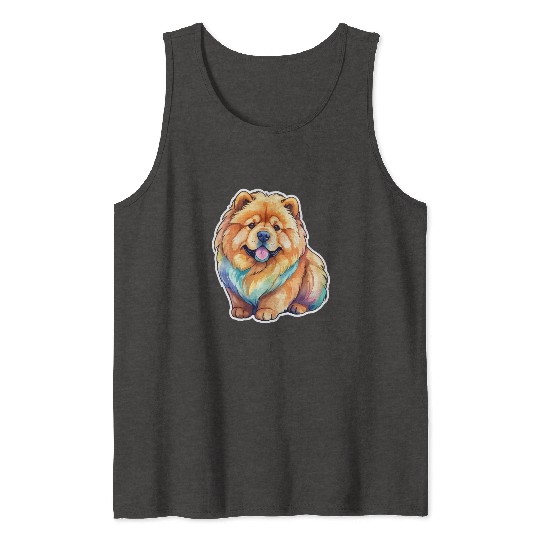 Chow Chow Watercolor Tank Tops