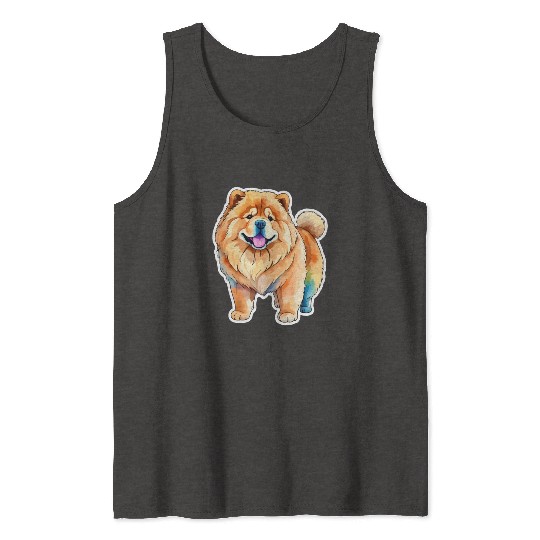 Chow Chow Watercolor Tank Tops
