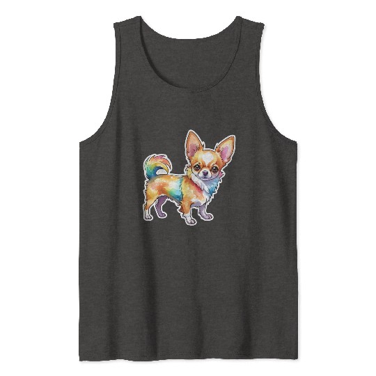 Chihuahua Watercolor Tank Tops