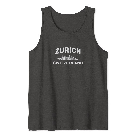 Zurich Switzerland Swiss Alps Lake Zurich Tank Tops