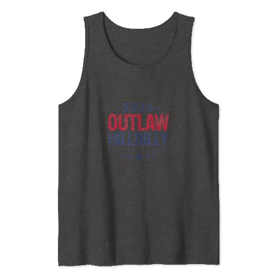 Trump Vance 2024 Outlaw Hillbilly US Flag Tank Tops