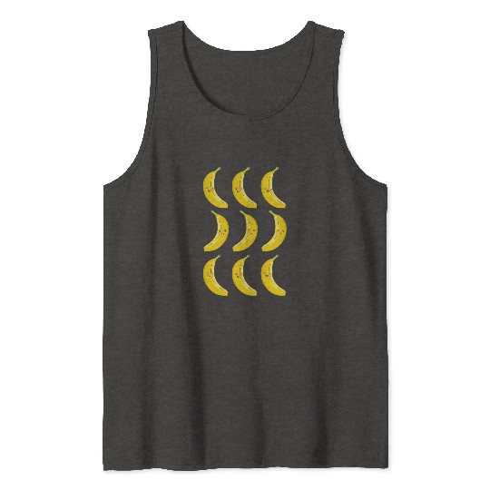 Funny Banana Face Funny Banana Tank Tops