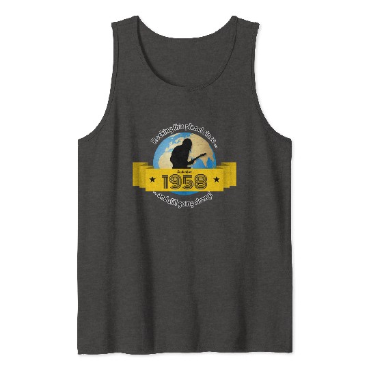 66th birthday Rocking this planet since 09/1958 Tank Tops