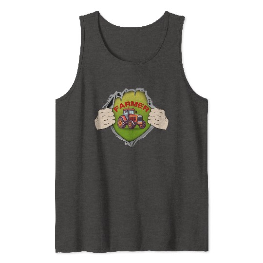 Super farmer Open Chest tractor love Agriculture C Tank Tops