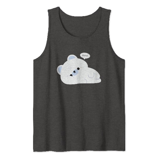 Tired Polar Bear Tank Tops