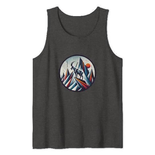 Abstract mountain goat Tank Tops