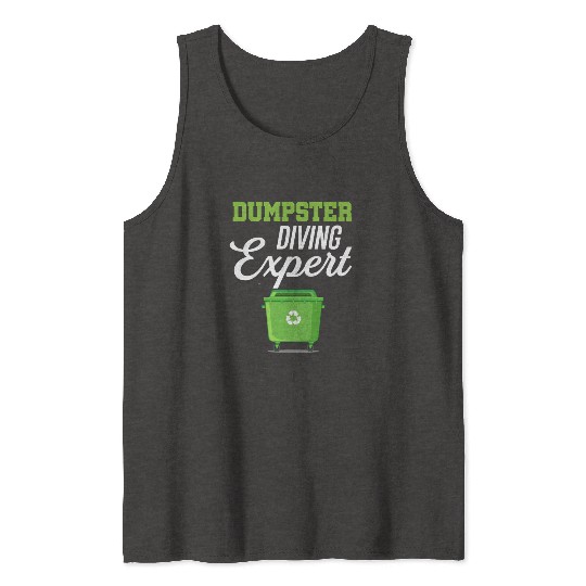 Dumpster Diving Expert Eco-friendly Recycling Tank Tops
