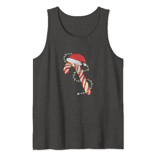 Christmas Candy Cane Santa Xmas Kids Toddler Youth Tank Tops