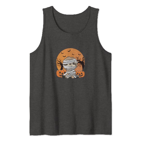 Sloth Mummy Pumpkin Sloths Happy Halloween Tank Tops