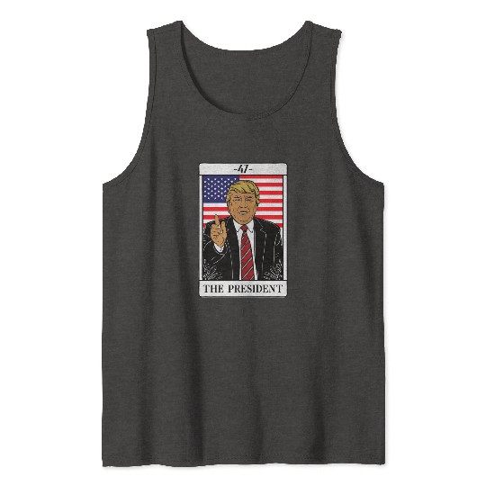 Trump 2024 The President Tarot Card 47 Premium Tank Tops