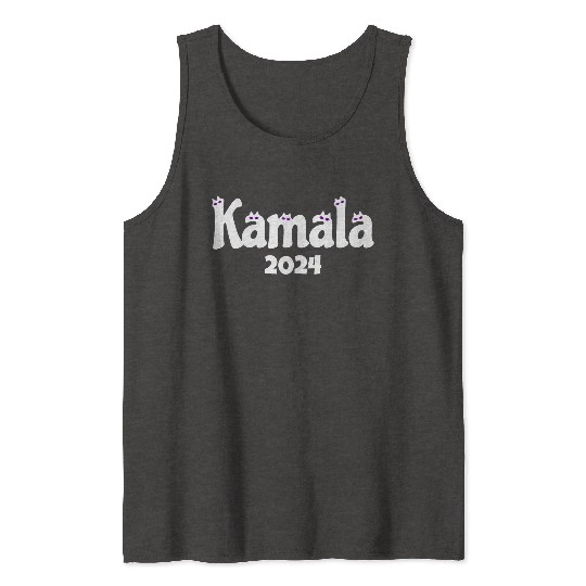 Kamala Cat 2024 Election Support Tank Tops