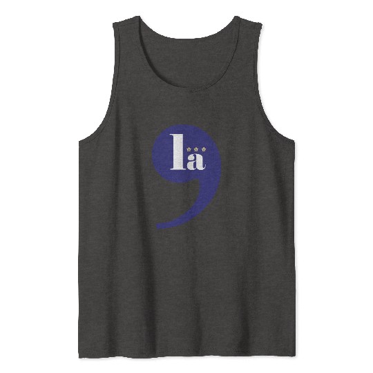 Comma La Kamala Harris 2024 LA Democrat Blue Stars Tank Tops