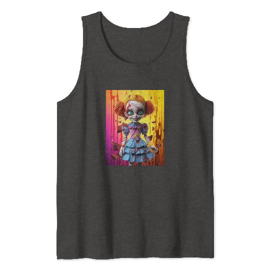 Horror Doll embrace the fear Tank Tops
