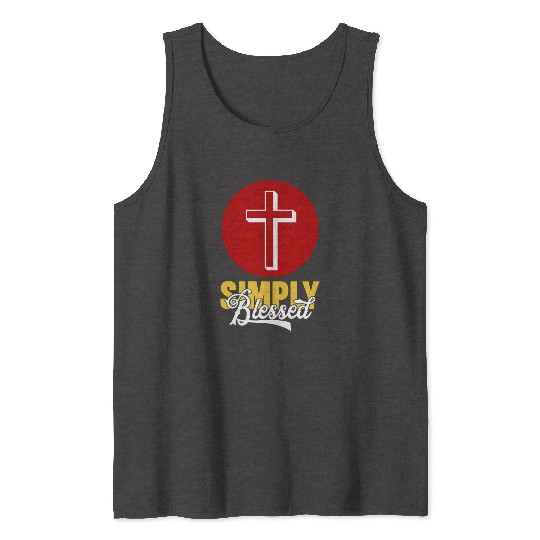 Simply Blessed Love Jesus Christian Tank Tops