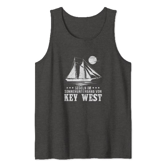 Florida SUNSET SAILING IN KEY-WEST Tank Tops