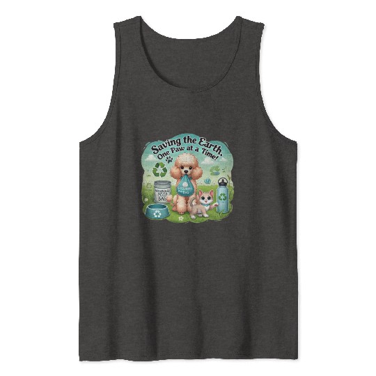 Eco-Friendly Pets Promoting Sustainability Togethe Tank Tops