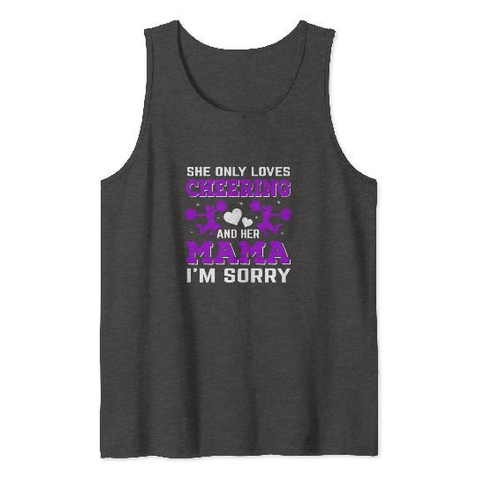 Loves Cheer Mom Cheerleading Mommy Mother's Da Tank Tops