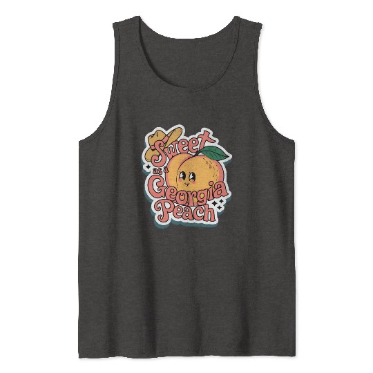 Sweet as a Georgia Peach Sticker.t-shits Tank Tops