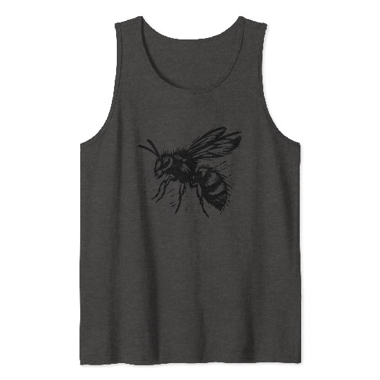 Two Color Wasp Insect Vector Art path4 Tank Tops